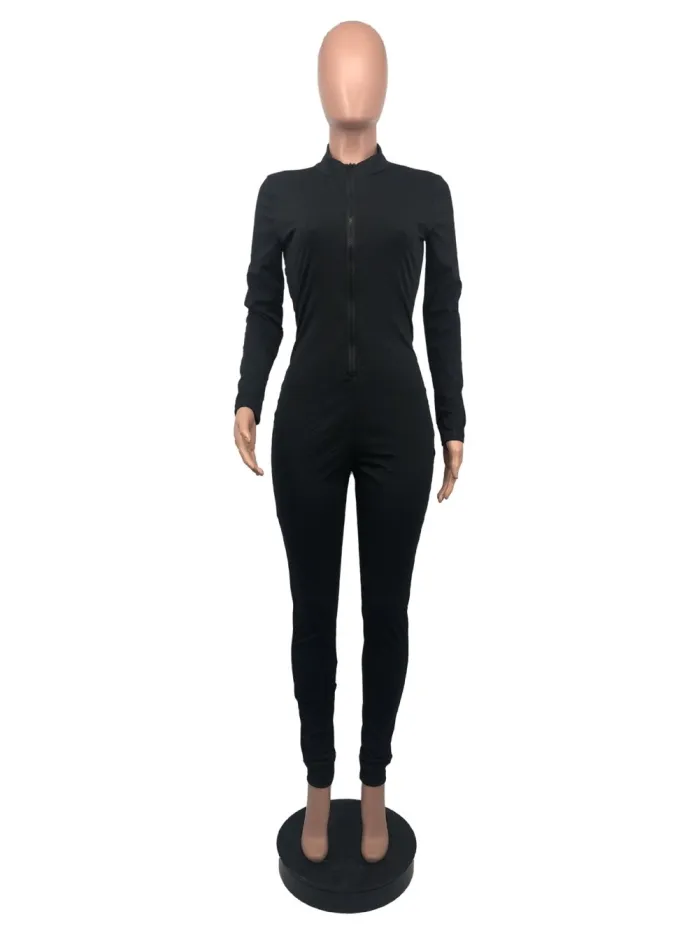 Solid Color Autumn Tight Hoodie Tracksuit