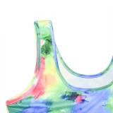 Tie Dye Sexy Two Piece Shorts Set