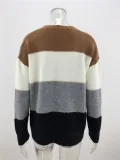 Fall Button Up Contrast Knitted Coat