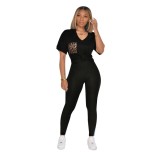 Summer Casual Two Piece Pants Set