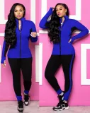 Autumn Contrast Zipper Tracksuit