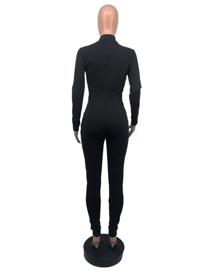 Solid Color Autumn Tight Hoodie Tracksuit