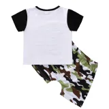 Kids Boy Summer Two Piece Camou Shorts Set