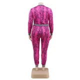 Plus Size Matching Leopard Tracksuit