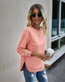 Falls Round Neck Slit Sweat Shirt