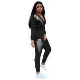 Fall Angel Wings Zipper Tracksuit