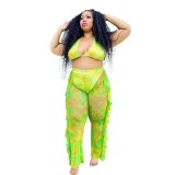 Plus Size Tie Dye Bra and Pants Set