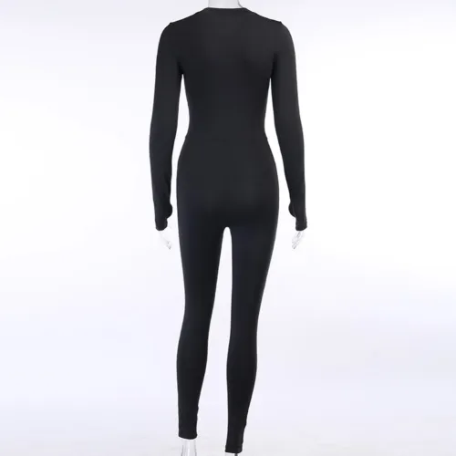 Sports Fitness Long Sleeve Jumpsuit