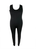 Plus Size Sports Sleeveless Fitness Jumpsuit