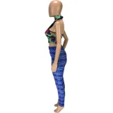 Casual African Plaid Zipper Trousers