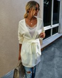 Falls Plain Pocket Cardigans with Belt