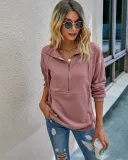 Autumn Plain Pocket Zipper Shirt