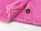 Autumn Short Plush Coat with Pop Sleeves