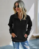 Autumn Plain Pocket Zipper Shirt