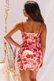 Sexy Vintage Floral Strap Mini Dress