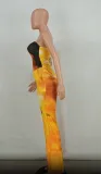 Tie Dye African Strapless Jumpsuit