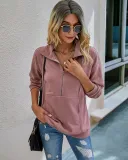 Autumn Plain Pocket Zipper Shirt