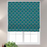 EMILIA Abstract Print Polyester Linen Room Darkening Roman Shade