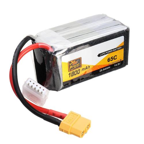 2 PCS ZOP Power 14.8V 1800mAh 65C 4S Lipo Battery XT60 Plug For RC FPV Racing Drone