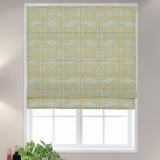 PENELOPE Abstract Print Polyester Linen Room Darkening Roman Shade