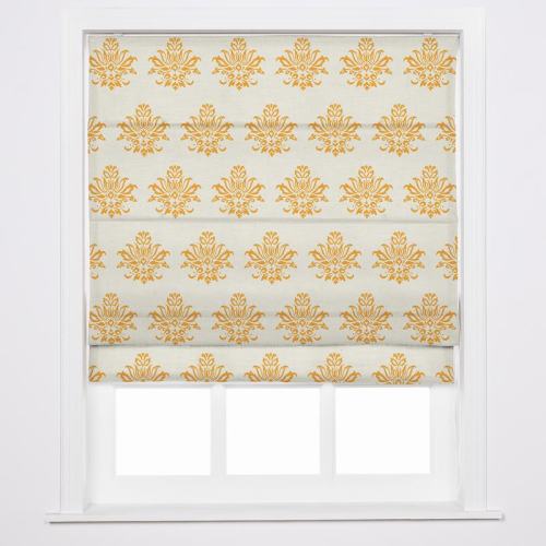 JULIA Abstract Print Polyester Linen Room Darkening Roman Shade