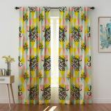 Abstract Print Polyester Linen Curtain Drapery MAISIE