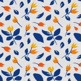 Floral Print Polyester Linen Curtain Drapery NORA