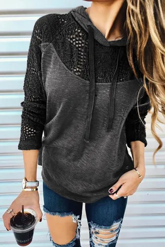 Daytime Long Sleeve Plain Hoodie