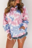 Multicolor Tie-dye Hooded Sweatshirt