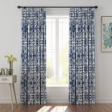Floral Print Polyester Linen Curtain Drapery ADELAIDE