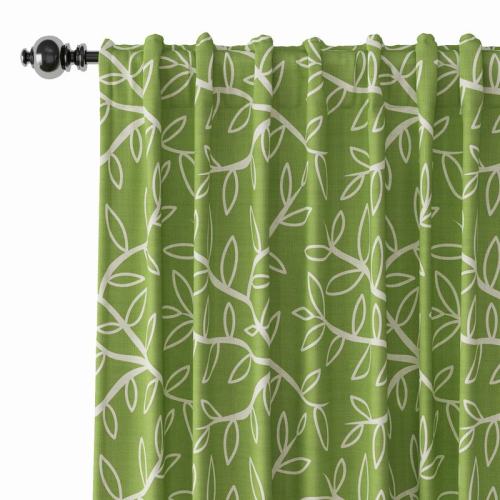 Abstract Print Polyester Linen Curtain Drapery GENEVIEVE