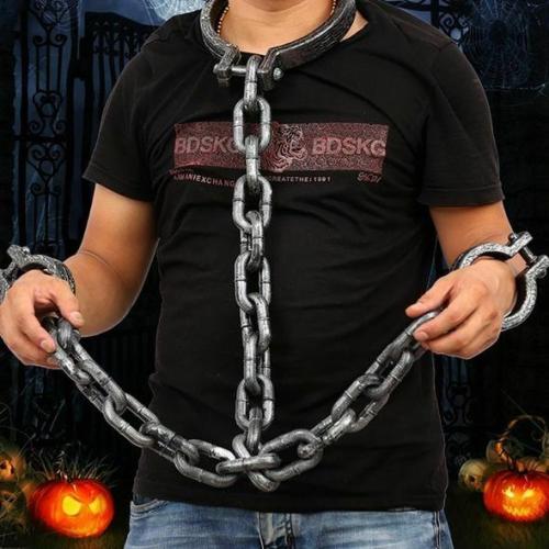 Chain Handcuffs For Halloween Props Wrist Shackles Costume Accessories New Halloween Decorations