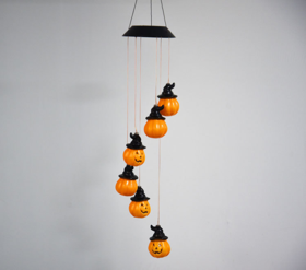 Solar halloween wind chime lamp