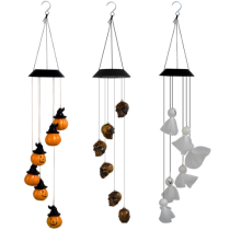 Solar halloween wind chime lamp