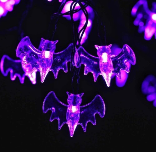 Halloween String Lights - Purple Bats Lights Decorations String Lights