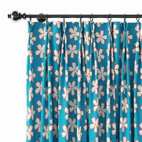 Abstract Print Polyester Linen Curtain Drapery ELODIE