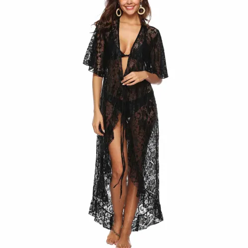 Accesoriu Ruffled Loose Neregulat pentru Plaja, din Dantela, cu Curea