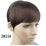 Accesoriu de păr sub formă de breton pe o parte, din păr sintetic, cu elastic