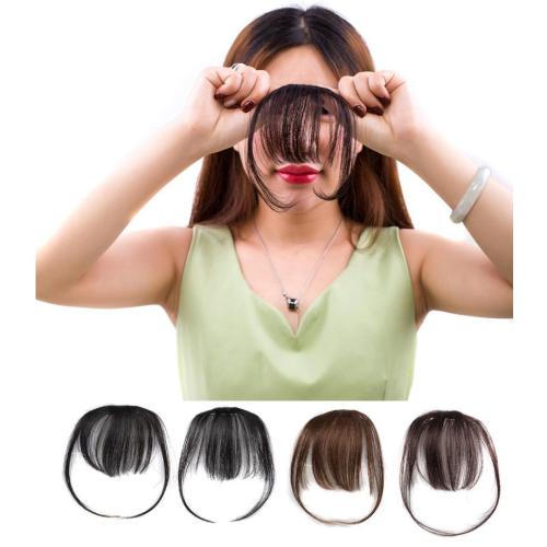 Accesoriu pentru păr sub formă de breton scurt și des, din păr sintetic