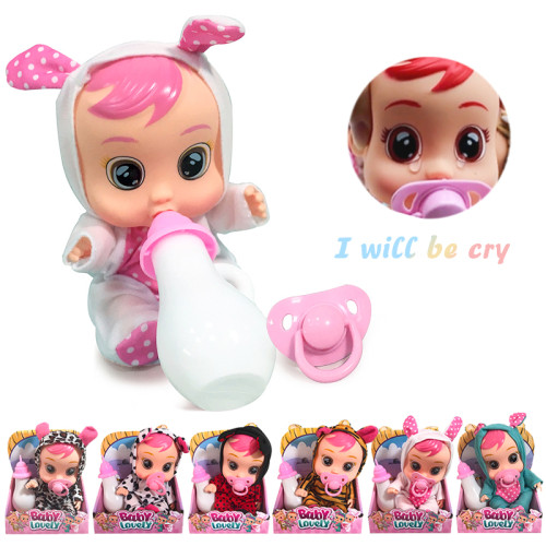 3D Reborn Bebe Dolls 22cm Surprise Tearing Baby Boy Girl Toys Cute Animal Dress Doll Feeding Toy Birthday Gift for children