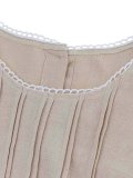 Women Casual Linen Asymmetrical Buttoned Dress