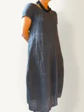 Summer Pockets Round Neck Shift Linen Dresses