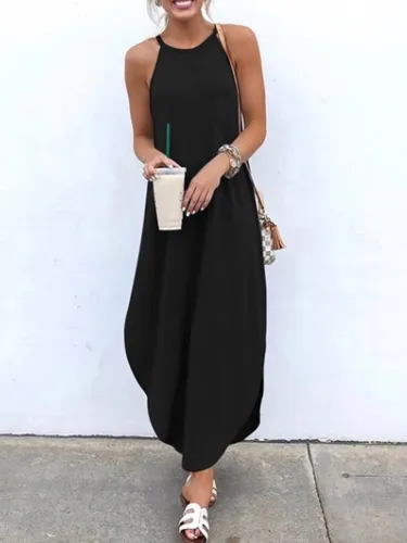 Sleeveless Big Hem Dress Maxi Dresses