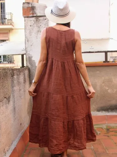 Women Casual Tunic Maxi Dress