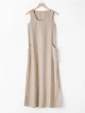Sleeveless Striped Casual Dresses