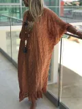 Boho Guipure Lace Short Sleeve Floral Dresses
