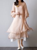 Women White Dresses Elegant Solid Color Linen Maxi Dress
