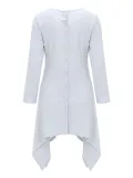 3/4 Sleeve Asymmetrical Ruched Plus Size Dress