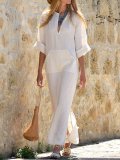 Statement Solid Casual Dress