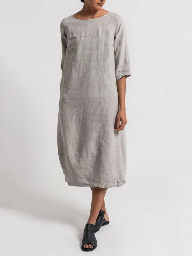 Crew Neck Women Summer Dresses Daytime Solid Dresses